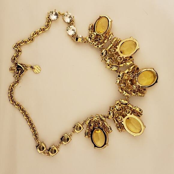 Talbots Golden Citrine Color Cluster Chunky Statement Necklace - Picture 6 of 7